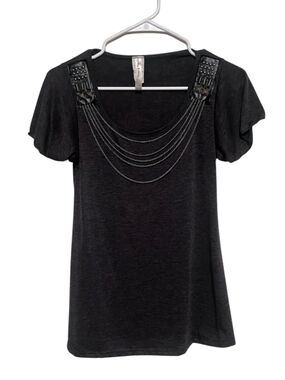 Fiona & Purple Y2K Chain Top Women’s Medium Gray Silver Necklace Whimsigoth